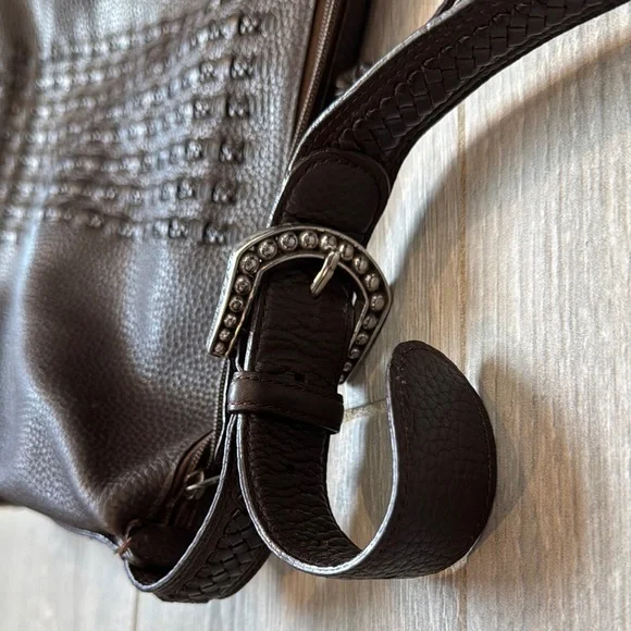 Brighton Dark Brown Leather Shoulder Bag - Picture 6 of 9